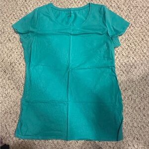BumpStart maternity Teal Short Sleeve Scoop Neck tee